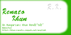 renato khun business card